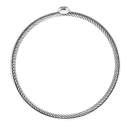 David Yurman Sterling Silver Black Diamond 3mm Oval Bracelet 4 of 4