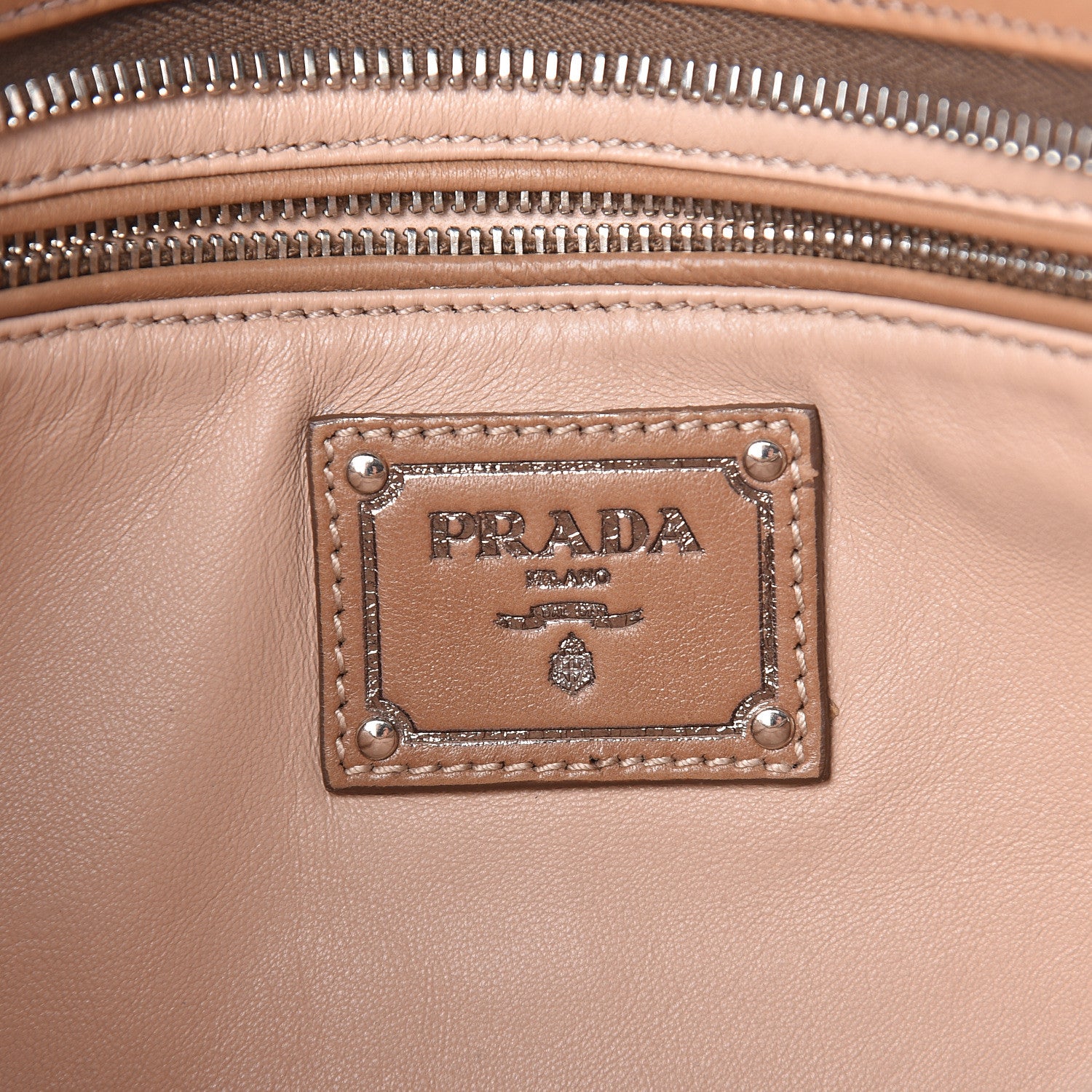 Prada Nappa Zip Clutch Cannella 6 of 8