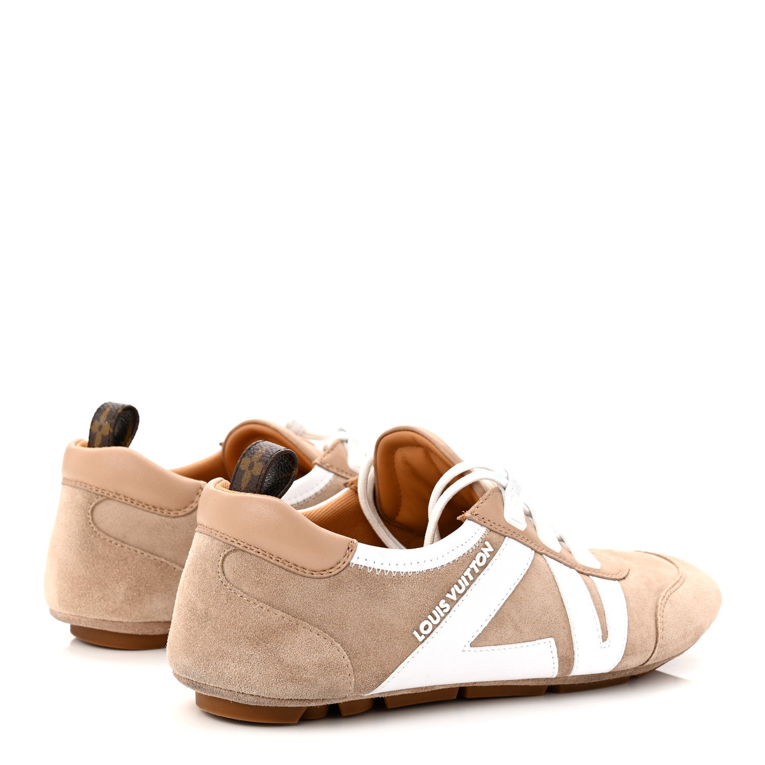 Louis Vuitton Suede Calfskin LV Sneakerina 37.5 Hazelnut Brown 5 of 10
