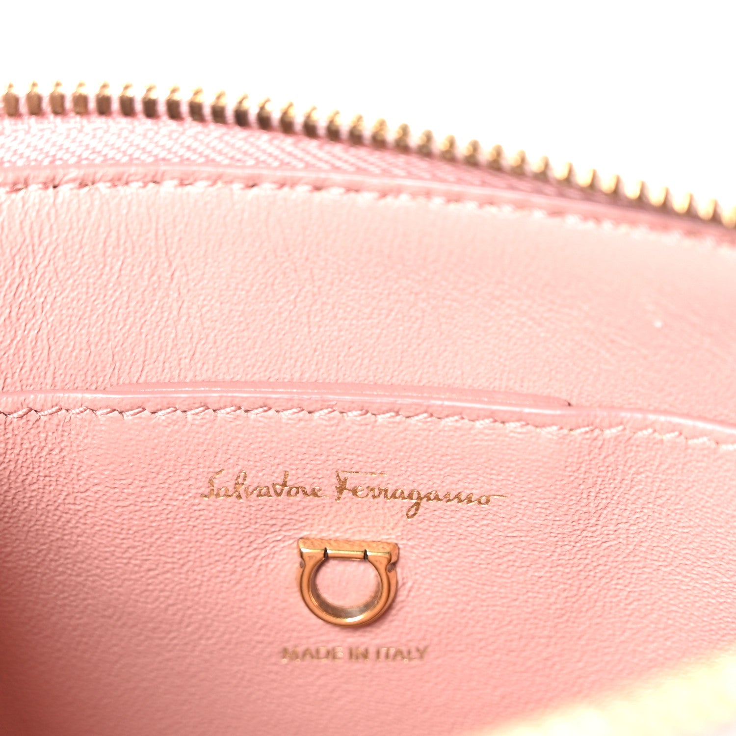 Salvatore Ferragamo Calfskin Trifolio Crossbody Bag Antique Rose