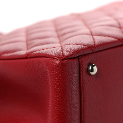 Chanel Caviar Quilted XL Grand Shopping Tote GST Red 8 of 11
