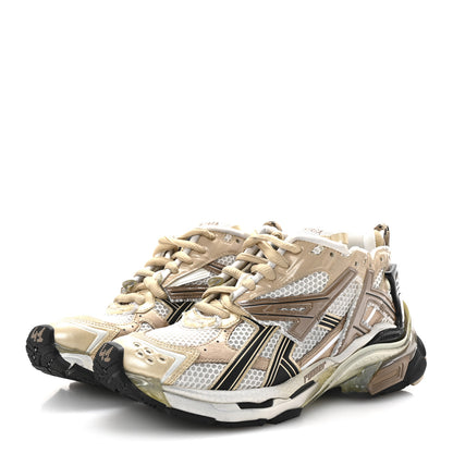 Balenciaga Mesh Rubber Monocolor Womens Runner Sneakers 41 Beige Black 4 of 10