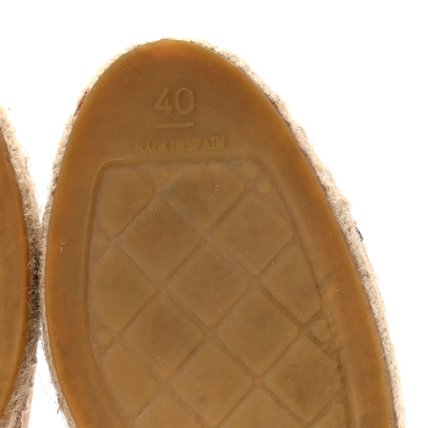 Lambskin CC Espadrilles 40 Beige Black