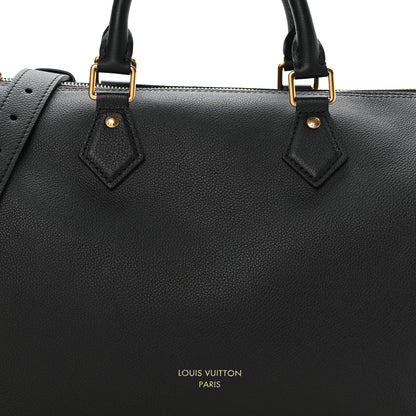 Louis Vuitton Grained Calfskin Low Key Speedy 30 Black 7 of 10