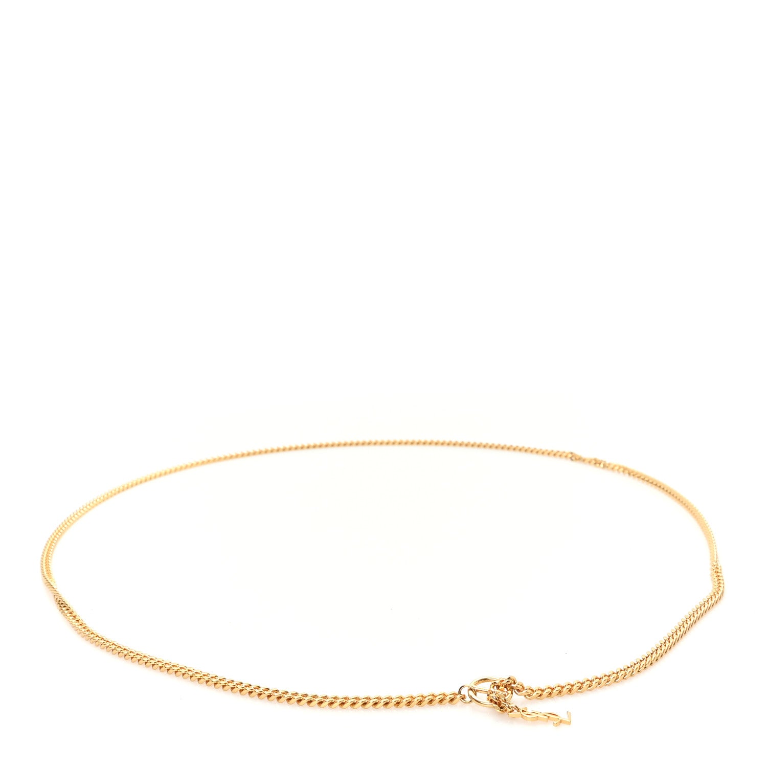 Saint Laurent Metal Cassandre Chain Belt 75 Gold 1 of 3