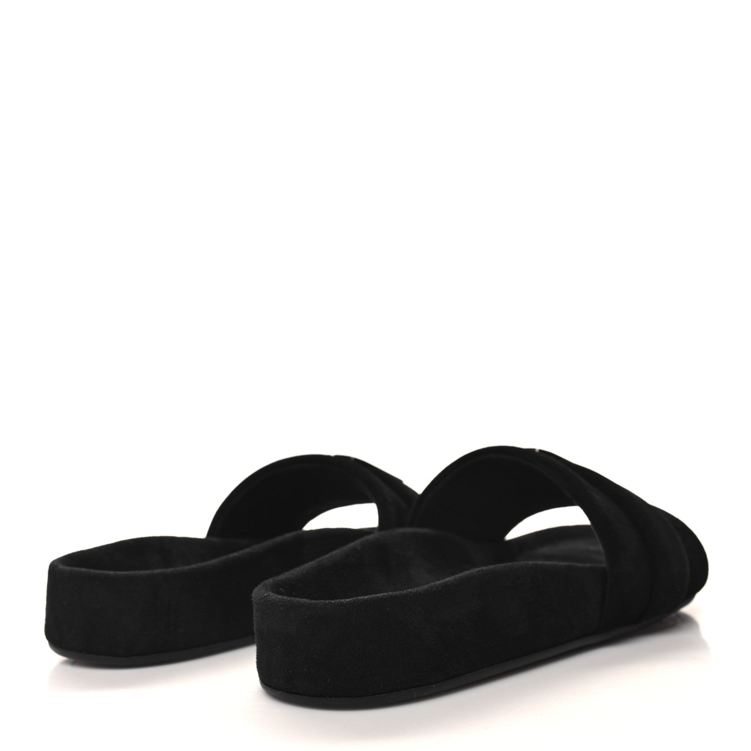 Christian Louboutin Suede Mens Varsimule Bizz Logo Slide Sandals 43 Black 4 of 7