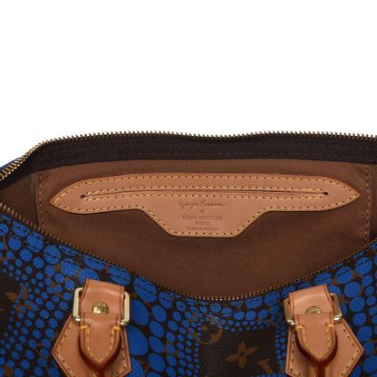 Louis Vuitton Monogram Kusama Town Speedy 30 Blue 6 of 9