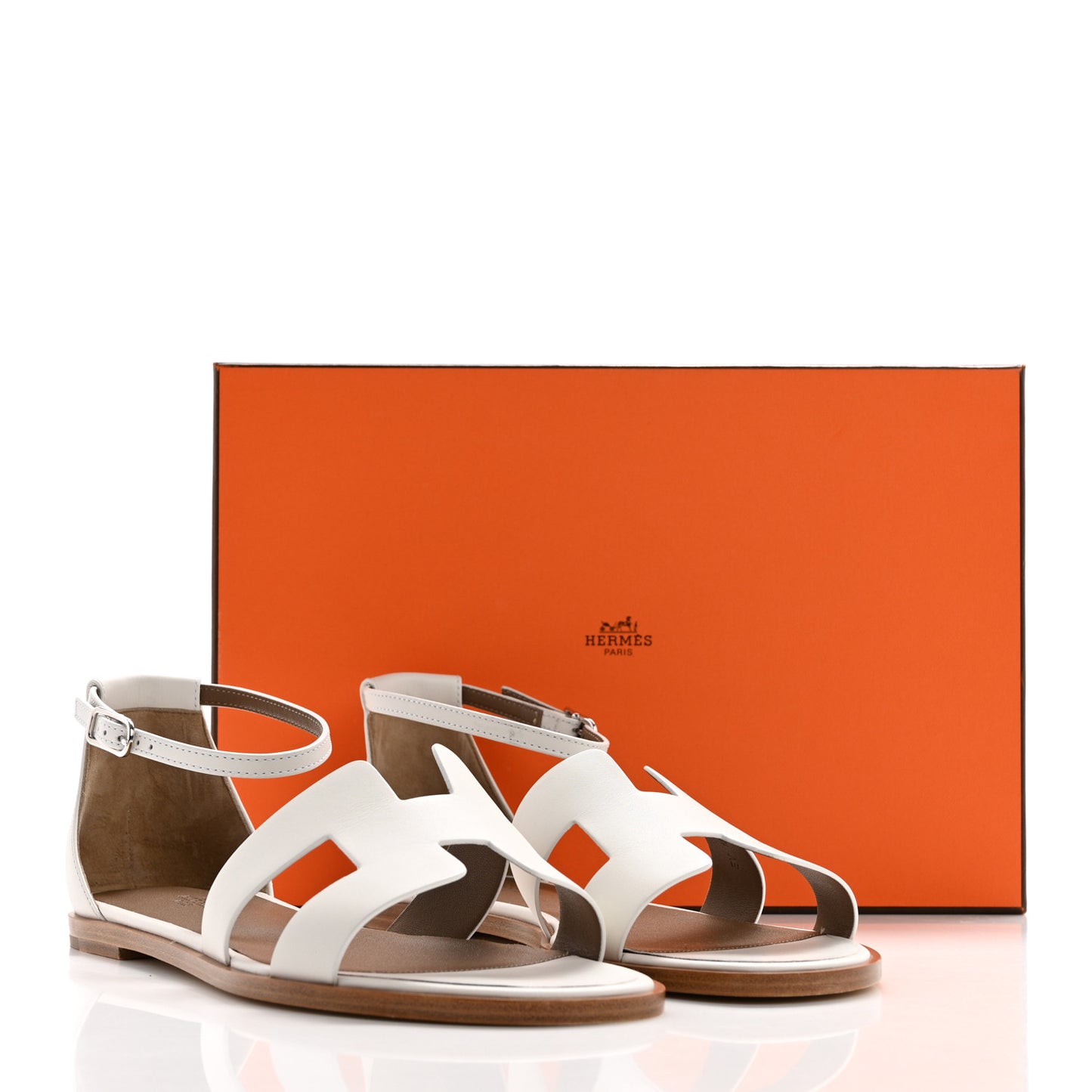 Calfskin Santorini Sandals 41 White