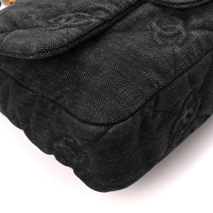 Chanel Denim Quilted Medium Funky Town Flap Black 10 of 12