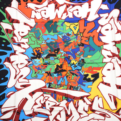 Hermes Silk Cashmere Graff Graffiti Shawl 140 6 of 8