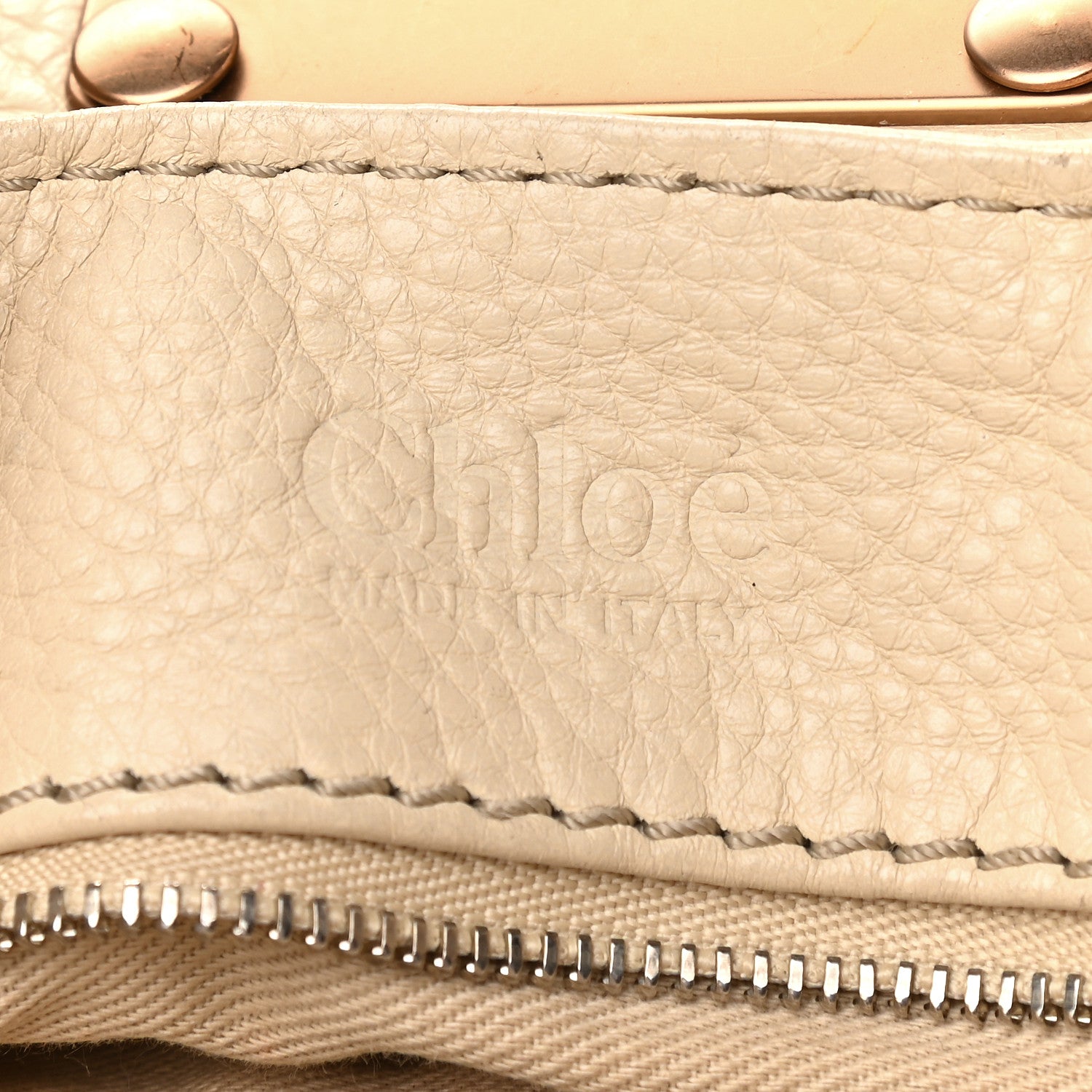 Chloe Calfskin Medium Paddington Satchel Off White 6 of 12