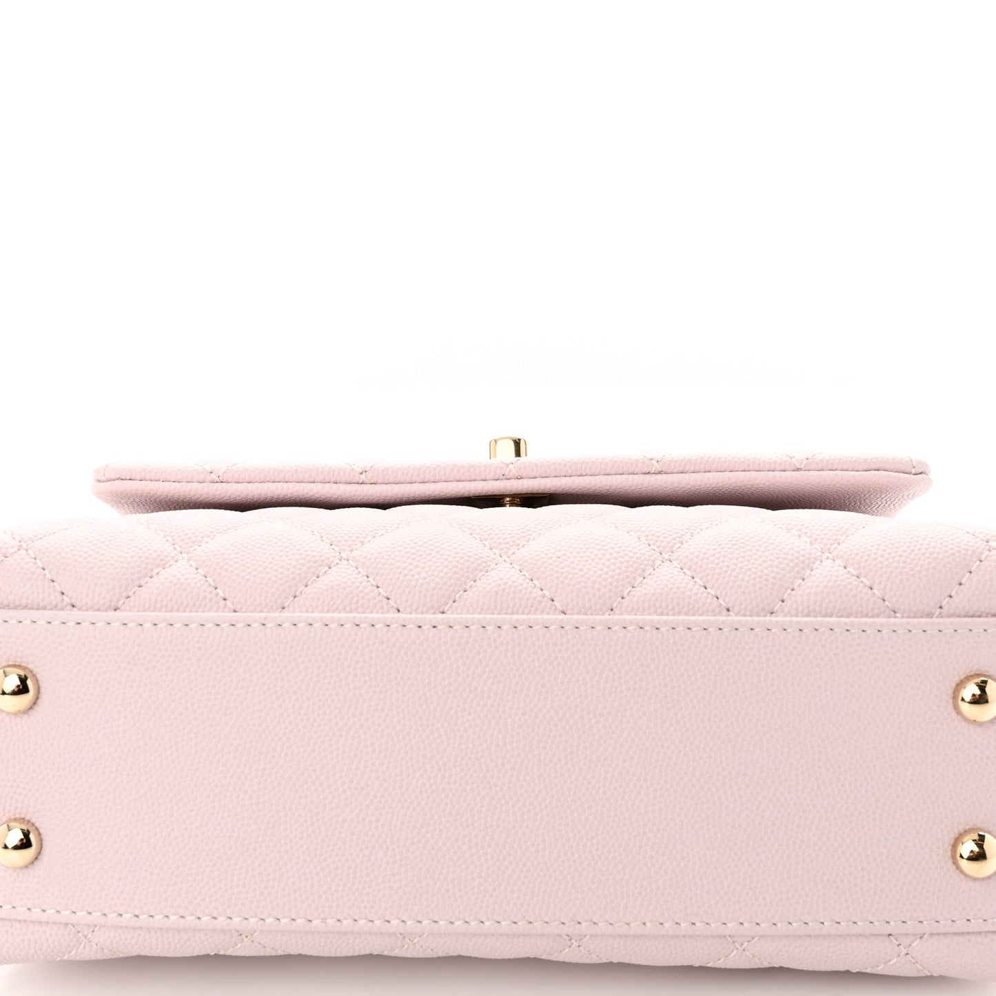 Caviar Quilted Mini Coco Handle Flap Light Pink