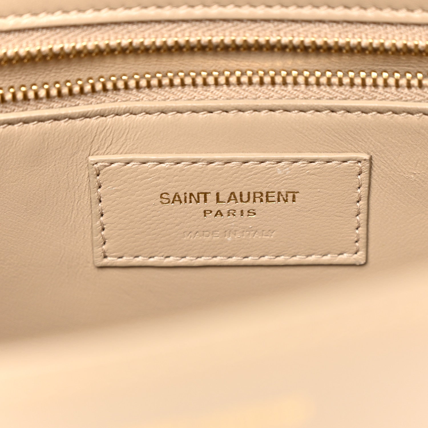 Saint Laurent Smooth Calfskin Carre Satchel Dark Beige 7 of 15