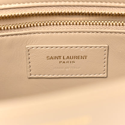 Saint Laurent Smooth Calfskin Carre Satchel Dark Beige 7 of 15