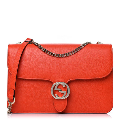 Gucci Dollar Calfskin Interlocking G Shoulder Bag Sun Orange 1 of 11