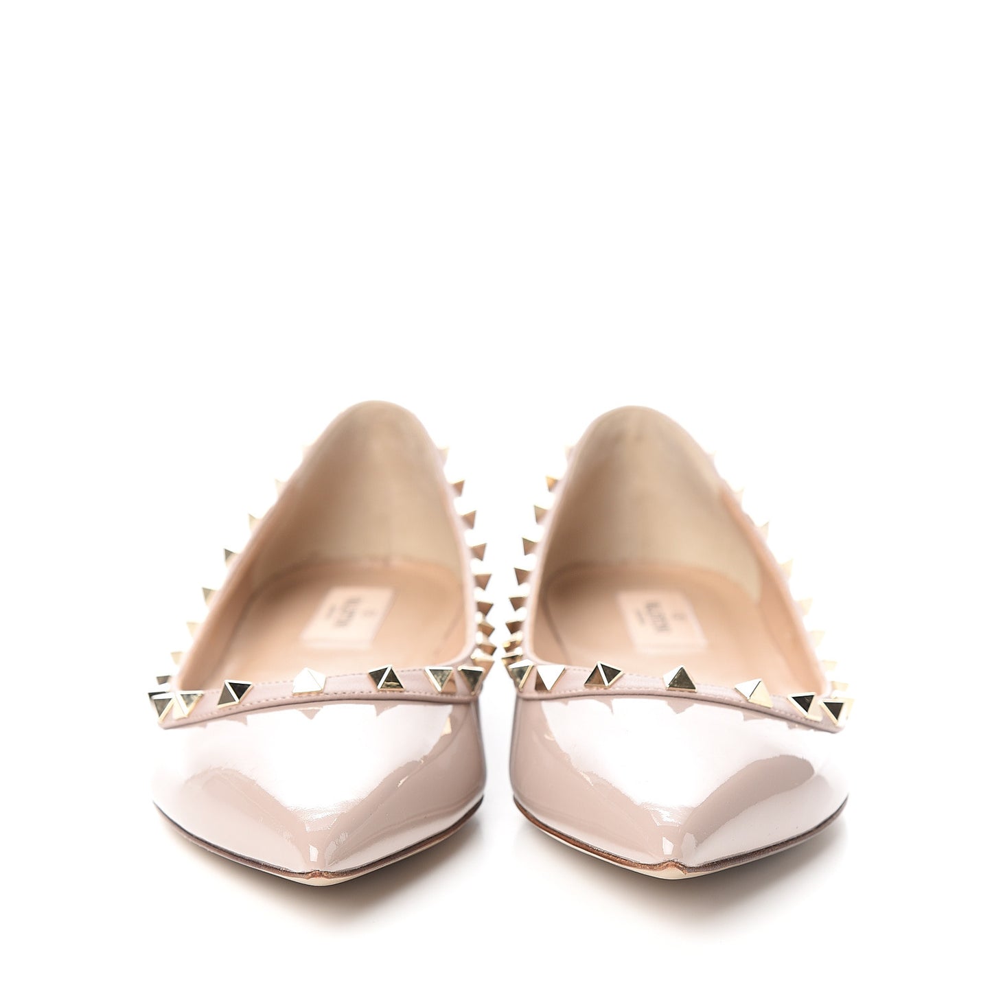 Patent Rockstud Ballerina Flats 40 Poudre