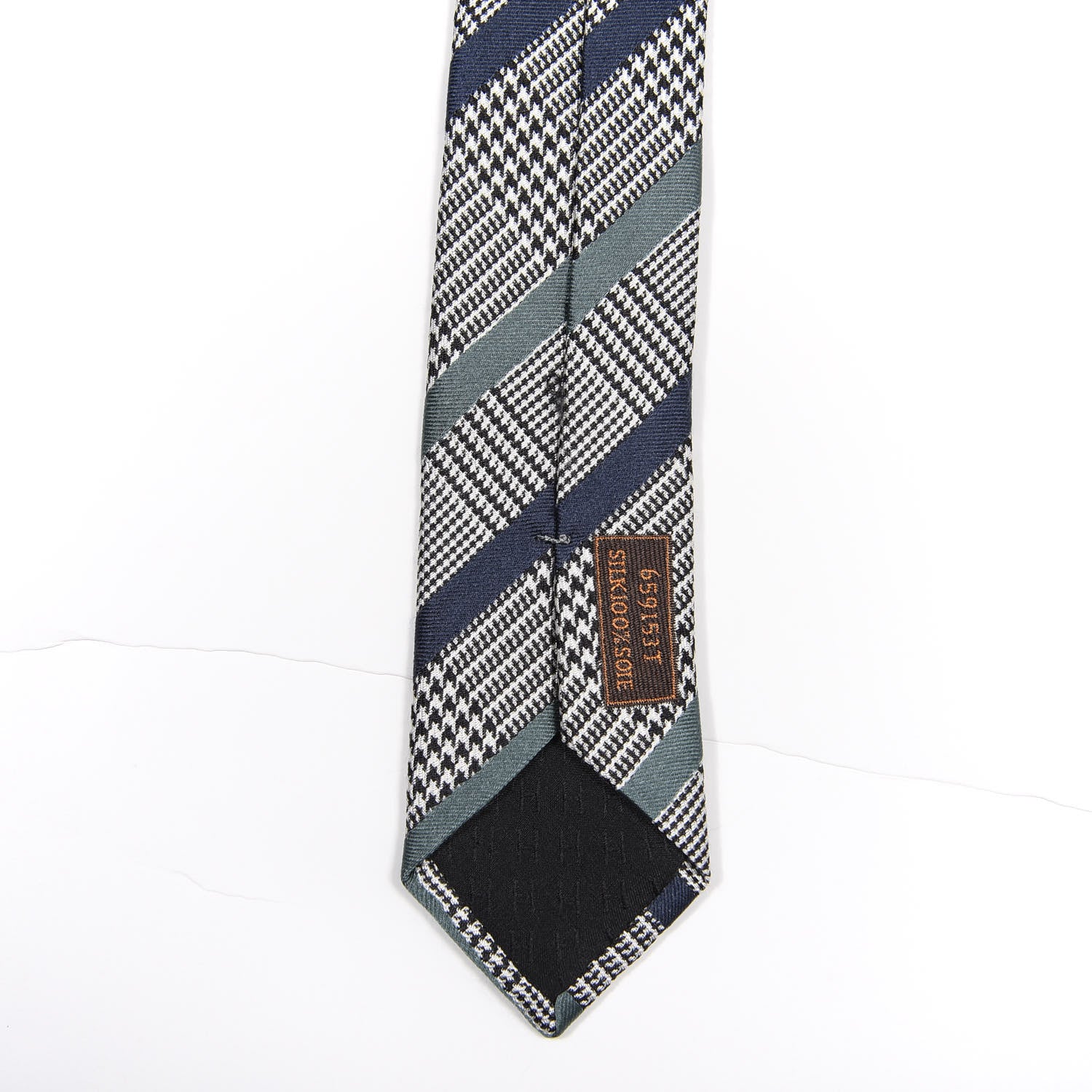 Hermes Silk Mens Checked Neck Tie 6 of 6