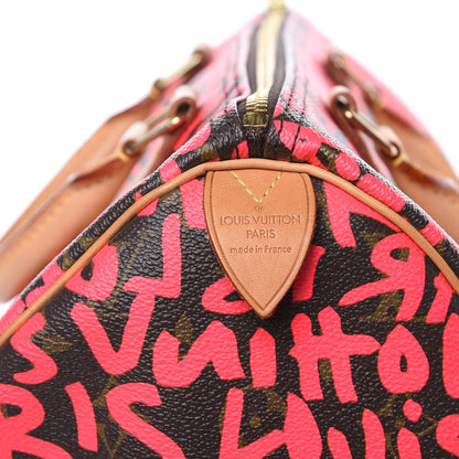 Louis Vuitton Monogram Graffiti Speedy 30 Fuchsia 7 of 15