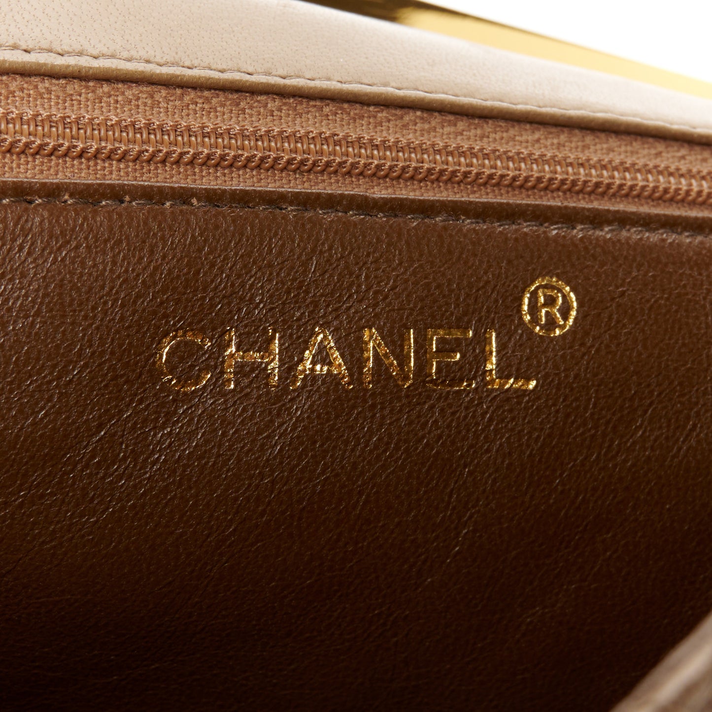 Lambskin Quilted Tassel Envelope Flap Brown
