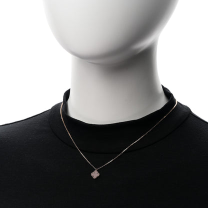Van Cleef & Arpels 18K Rose Gold Carnelian Sweet Alhambra Pendant Necklace 2 of 6