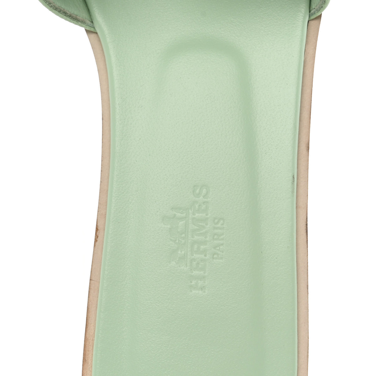 Hermes Epsom Oran Sandals 38.5 Vert Jade 7 of 12