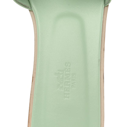 Hermes Epsom Oran Sandals 38.5 Vert Jade 7 of 12