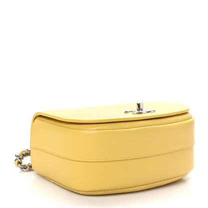 Chanel Calfskin Stitched Small Ring My Bag Flap Crossbody Yellow 4 of 10