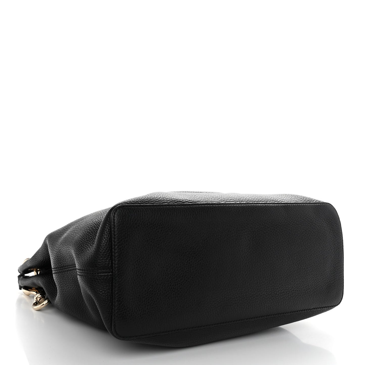 Pebbled Calfskin Large Soho Hobo Black
