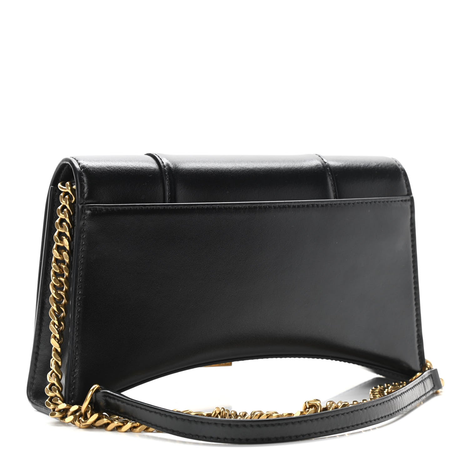 Balenciaga Shiny Box Calfskin Small Hourglass Evening Chain Bag Black 3 of 9