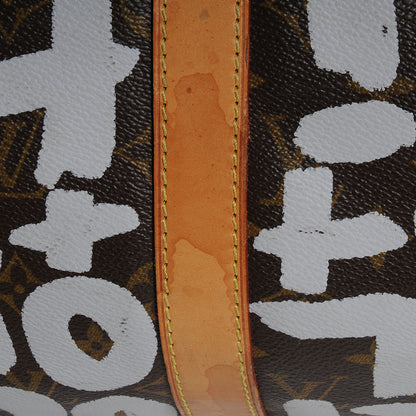 Louis Vuitton Graffiti Keepall 50 Silver 5 of 9