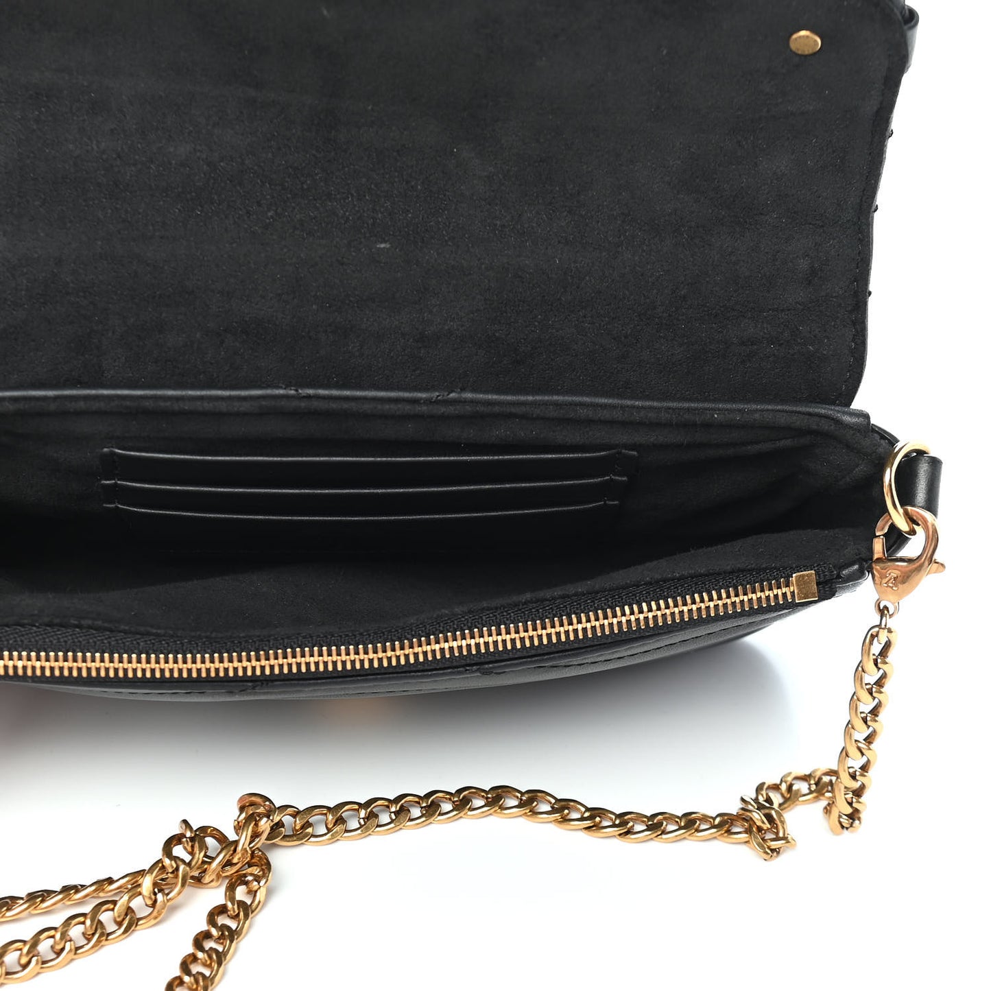 Calfskin New Wave Chain Pochette Black