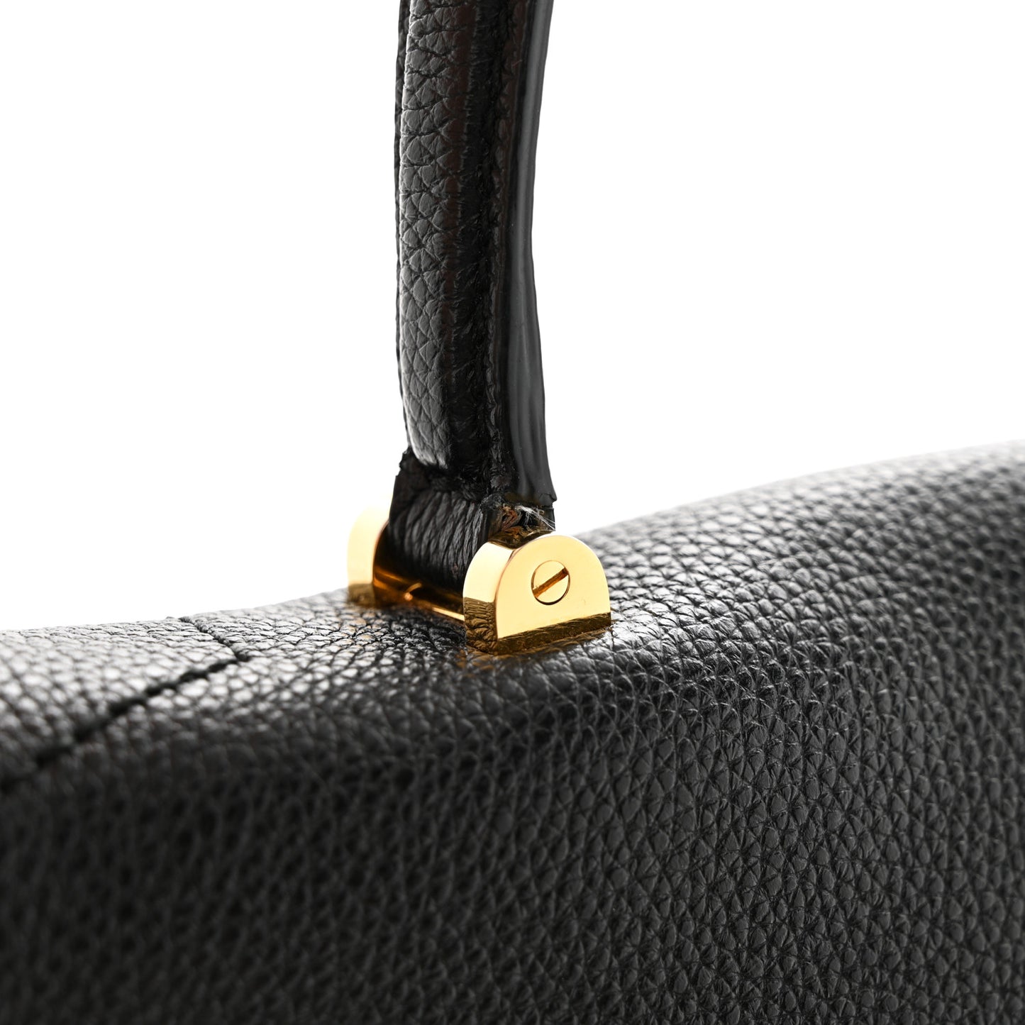 Calfskin Tara Top Handle Bag Black