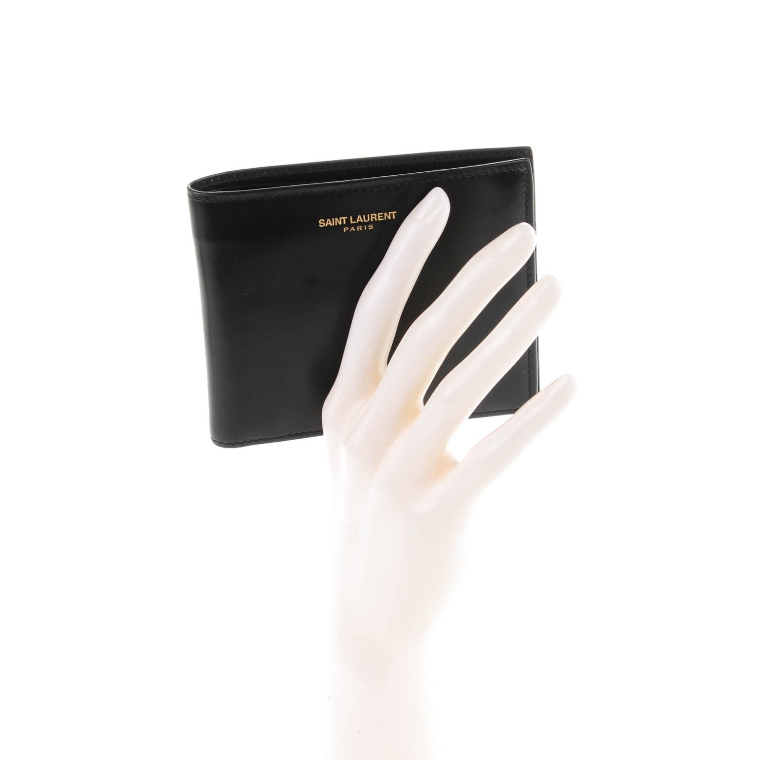 Saint Laurent Calfskin East West Wallet Black 2 of 8