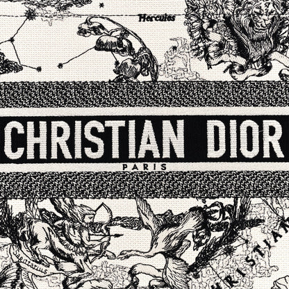 Christian Dior Canvas Zodiac Toile De Jouy Embroidered Medium Book Tote Latte 9 of 10