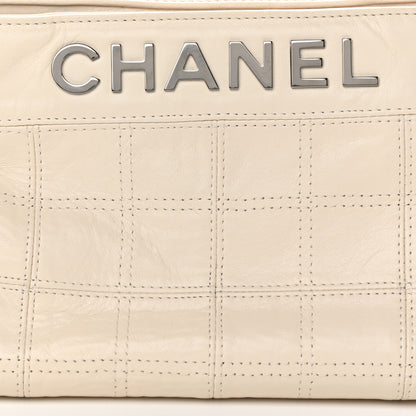 Chanel Lambskin LAX East West Shoulder Bag Ivory 7 of 9