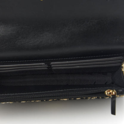 Chanel Tweed Quilted Chanel 19 Wallet On Chain WOC Black Beige 5 of 11