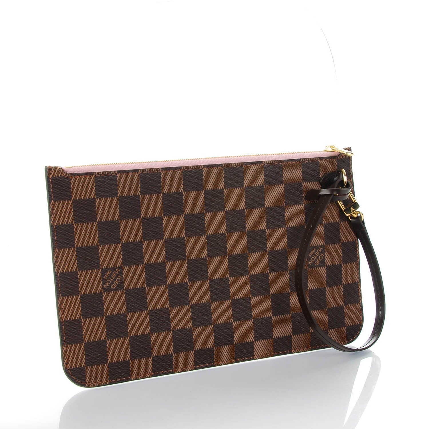 Louis Vuitton Damier Ebene Neverfull MM GM Pochette Rose Ballerine 3 of 8
