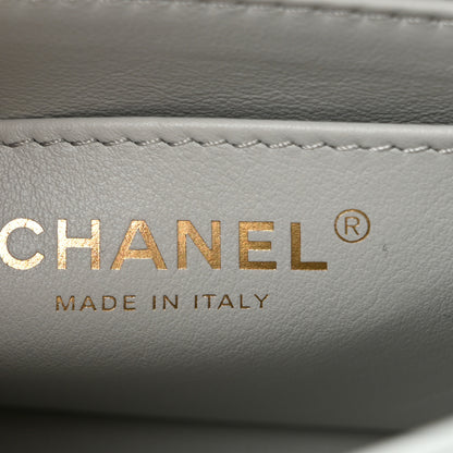 Chanel Lambskin Quilted Mini Sweet Camellia Flap Light Blue 6 of 12