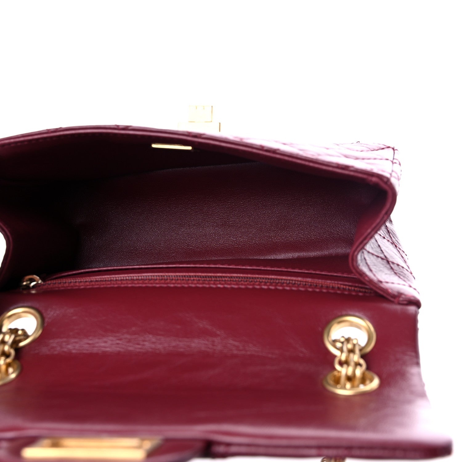 Chanel Aged Calfskin Quilted 2.55 Reissue Mini Flap Red 5 of 9