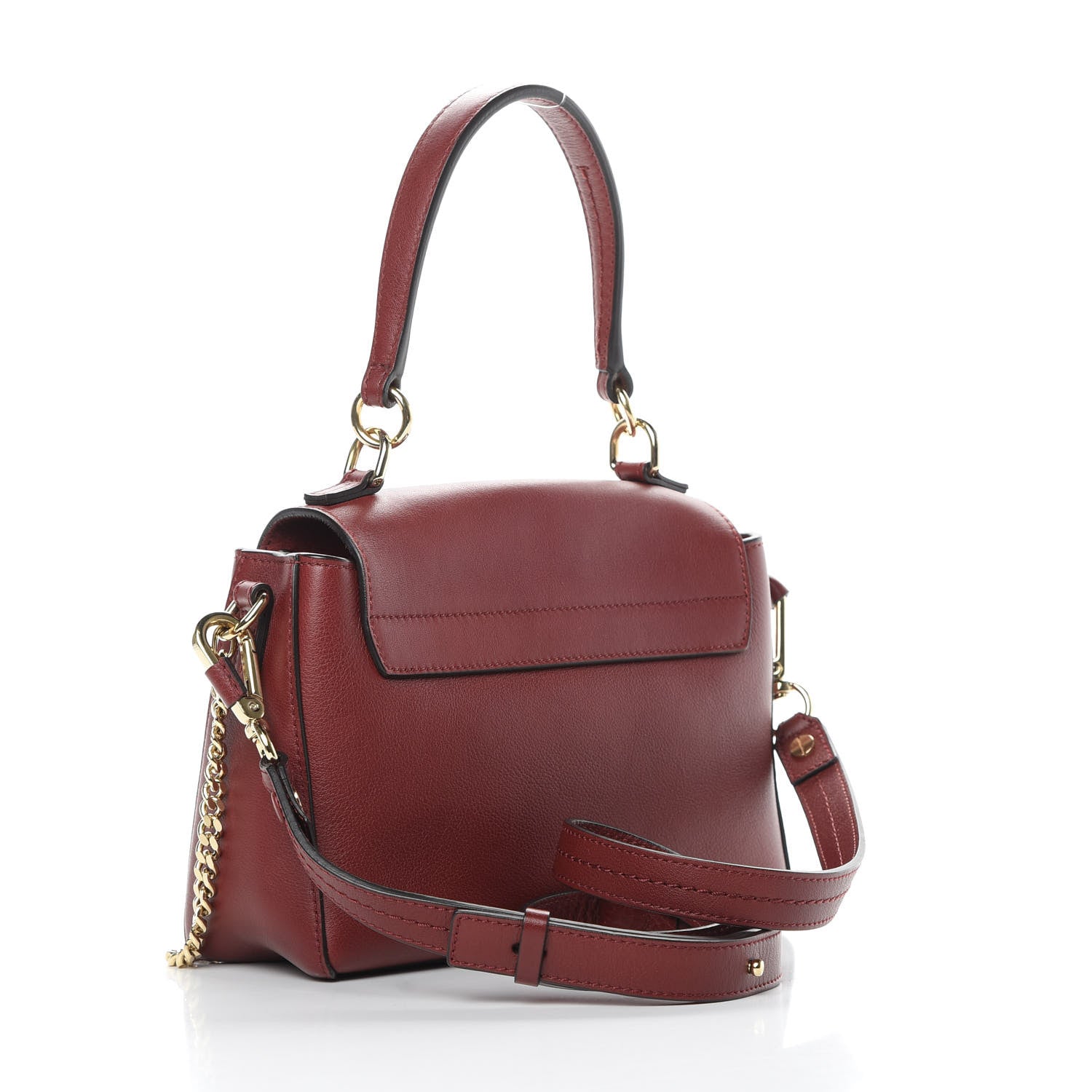 Chloe Calfskin Small Faye Day Shoulder Bag Sienna Red 3 of 13