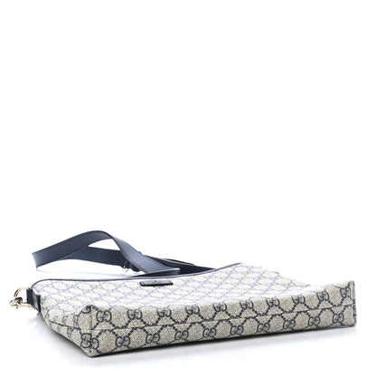 Gucci GG Plus Monogram Medium Flat Messenger Bag Navy 4 of 9