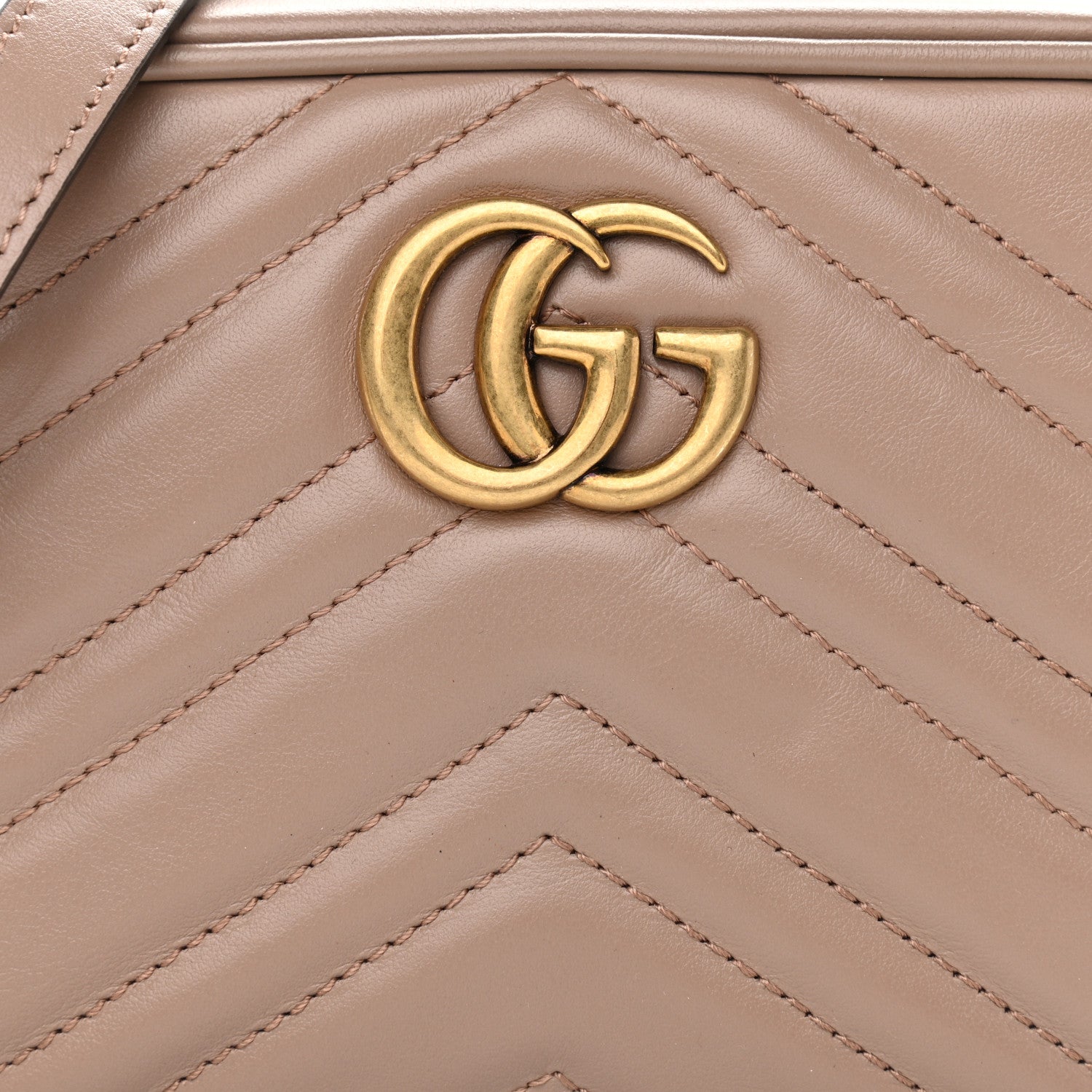 Gucci Calfskin Matelasse Mini GG Marmont Chain Shoulder Bag Porcelain Rose 8 of 10