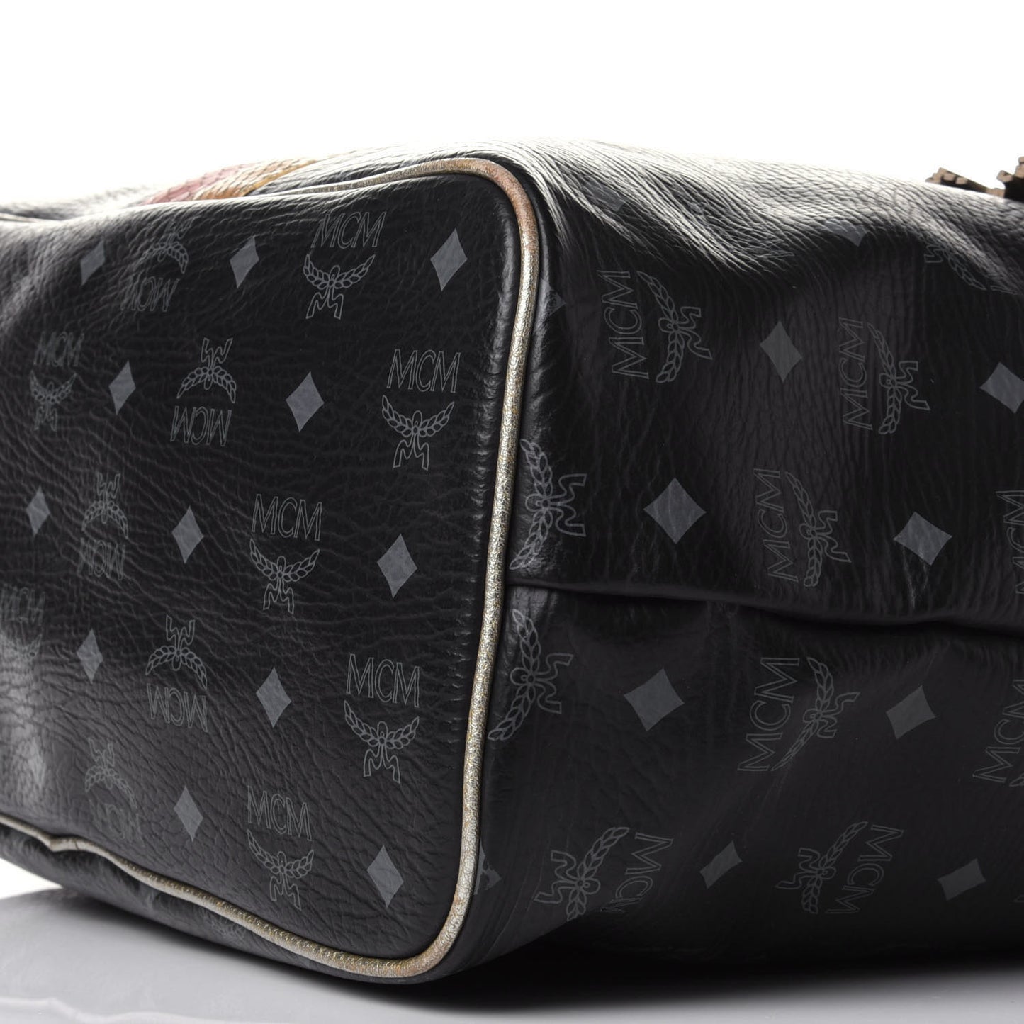 Visetos Striped Munich Lion Tote Black