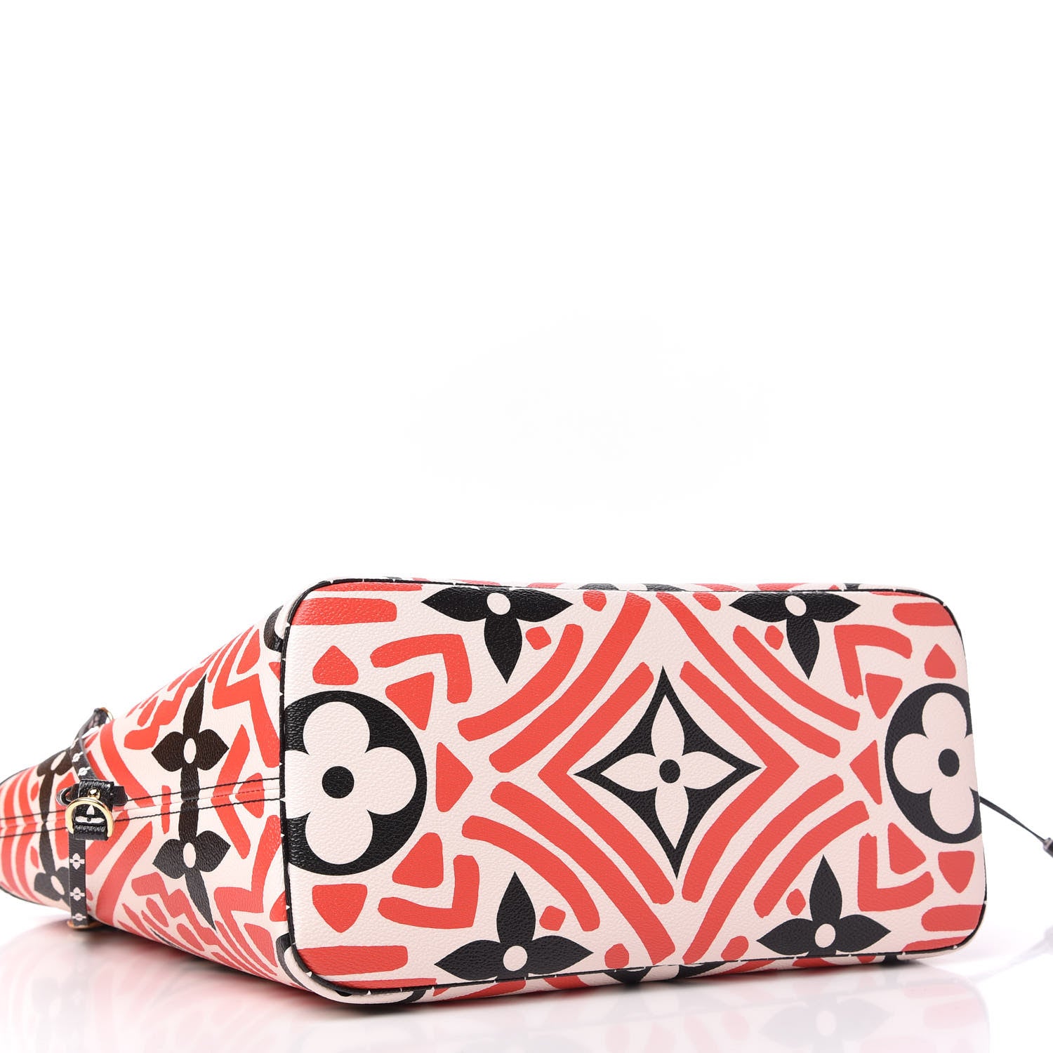 Louis Vuitton Monogram Giant Crafty Neverfull MM Creme Rouge Black 4 of 10