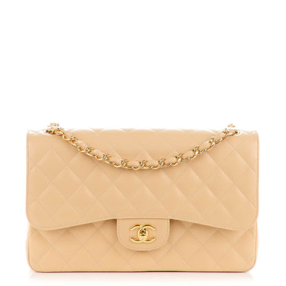 Chanel Caviar Quilted Jumbo Double Flap Beige Clair 1 of 7