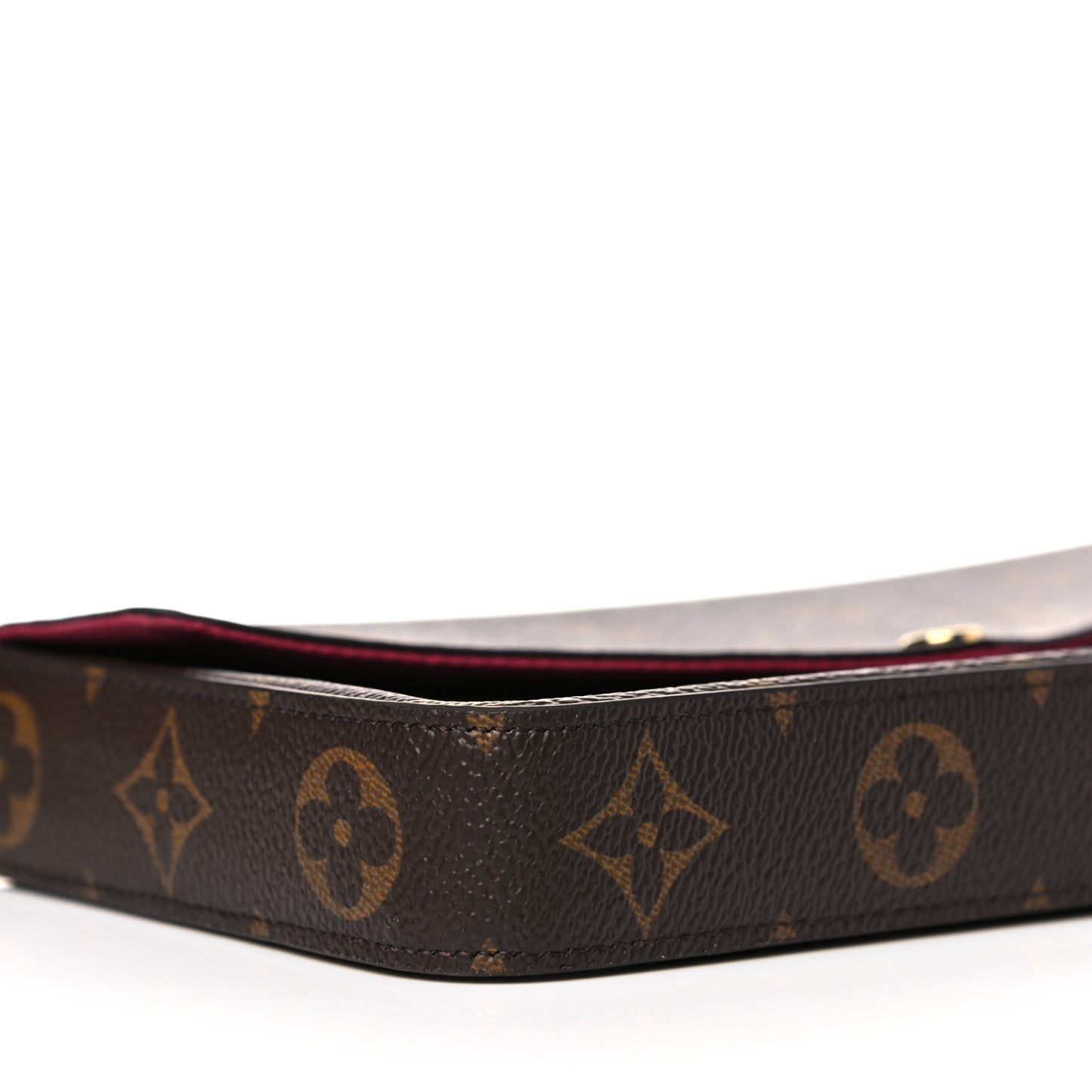 Monogram Pochette Felicie Chain Wallet Fuchsia