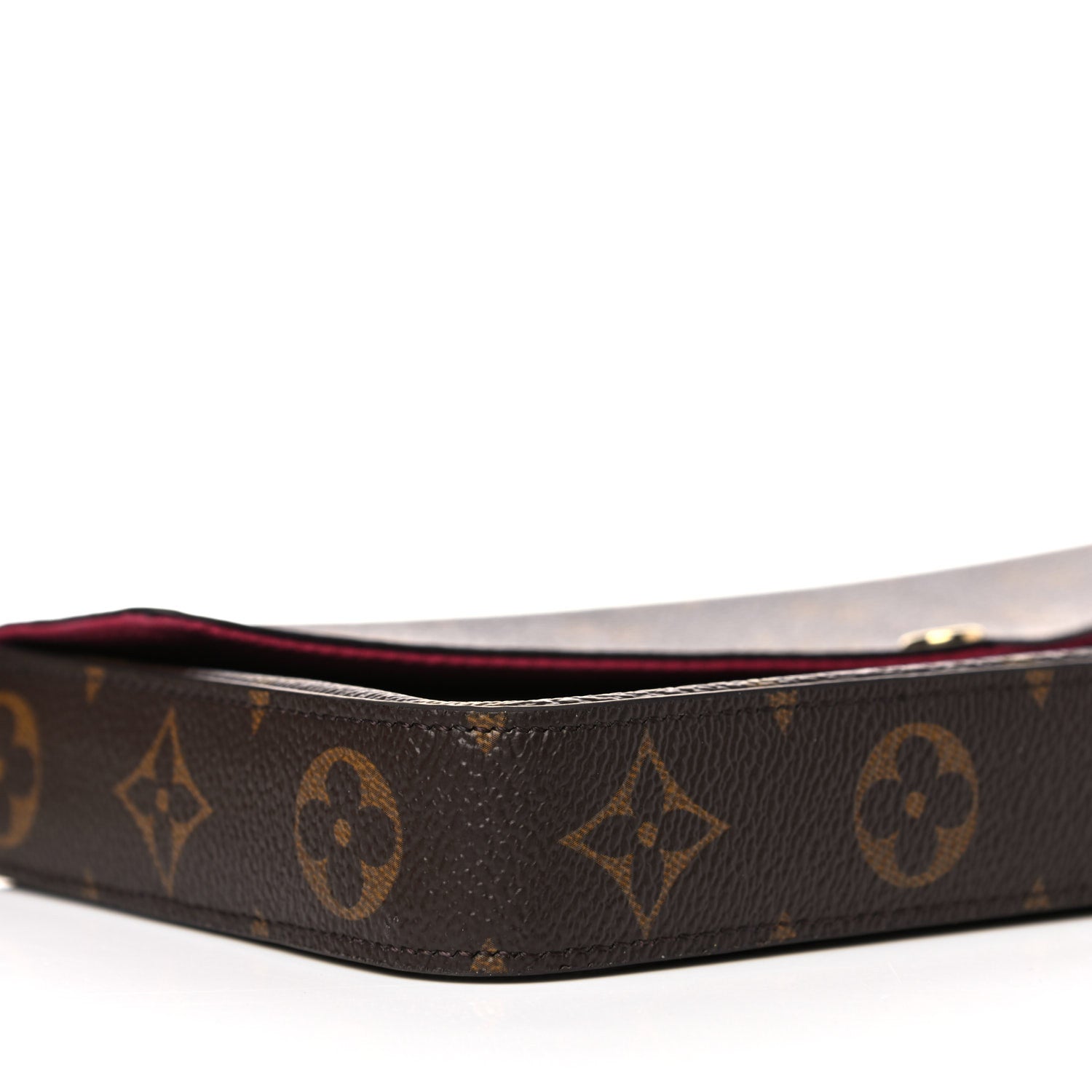 Louis Vuitton Monogram Pochette Felicie Chain Wallet Fuchsia 9 of 10