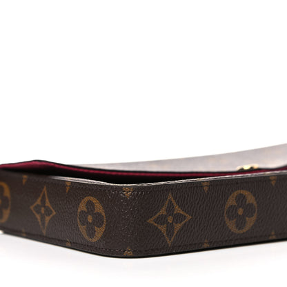Louis Vuitton Monogram Pochette Felicie Chain Wallet Fuchsia 9 of 10