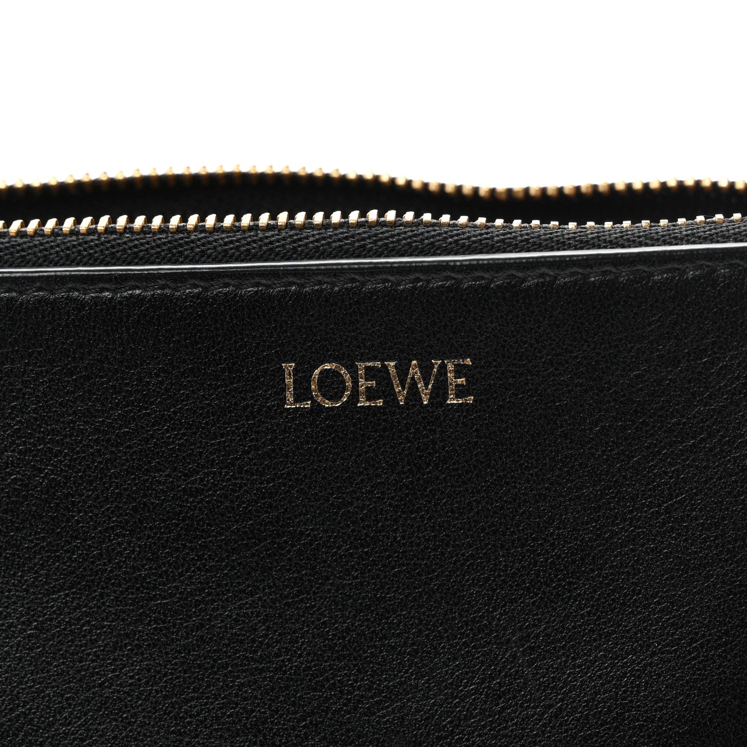 Loewe Shiny Calfskin Puzzle Fold Pouch Black 5 of 9