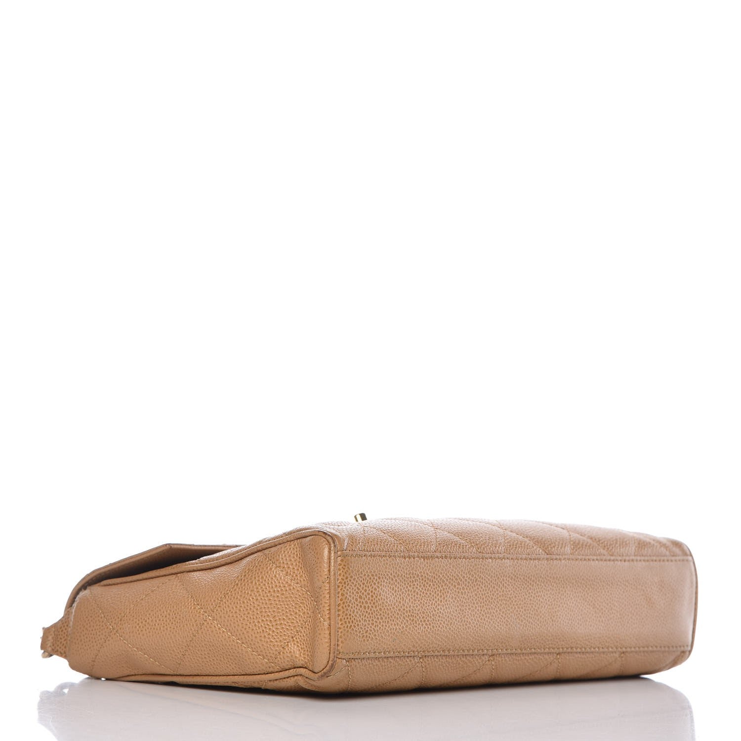 Chanel Caviar Quilted Medium Single Flap Beige 4 of 19